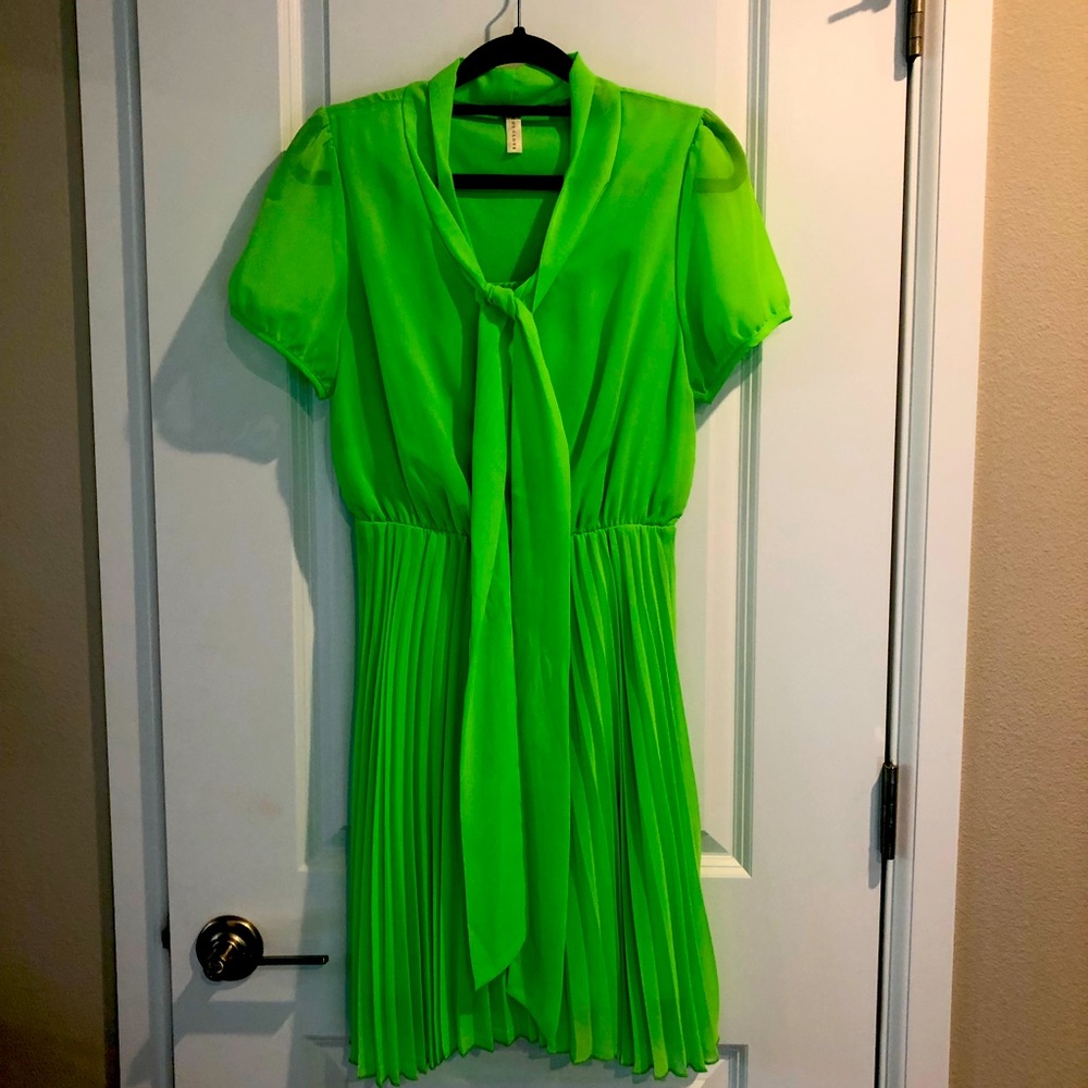 Neon Green Retro Dress
